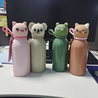Dobra cena. Eco-Friendly Stainless Steel Water Bottle with Animal Head Lid for Kids w Internecie
