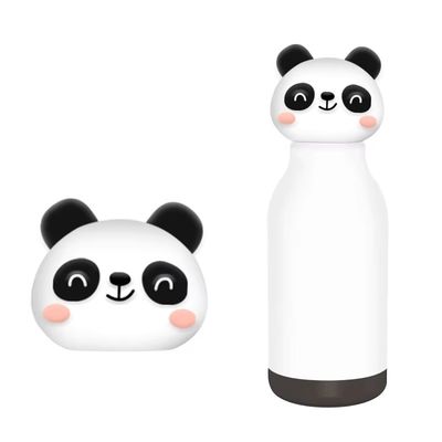 Dobra cena. 16 Ounce Insulated Stainless Steel Water Bottle with Detachable Soft Animal Head for Kids and Teens w Internecie