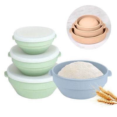 Dobra cena. Upgraded Silicone Sourdough Bread Proofing Basket With Handles - Reinforced Rim Support, 9 Inch Round Foldable Bowls For Sourdough Bread Baking, Oven & Dishwasher Safe-BPA Free w Internecie