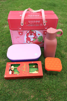 Dobra cena. Premium Stainless Steel & Silicone Lunch Set For Kids And Families – 4-in-1 Combo With Bento Box, Bottle, Snack Cup, And Animal Cutlery Wholesale w Internecie