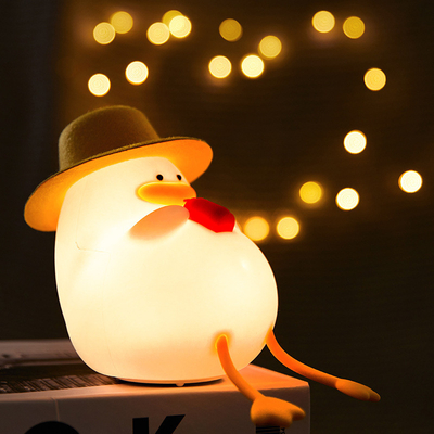 Świetnie wyświetlone kaczkowe oświetlenie nocne silikonowe oświetlenie LED oświetlenie nocne kontrolka czasu lampa dla dzieci sypialnie Dekoracja salonu