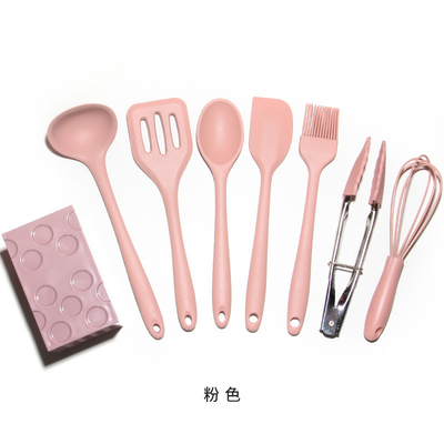 Dobra cena. 8 sztuk Mini Kid Silikonowy Urządzenia kuchenne zestaw zmywarka zmywarka bezpieczna Spatula zestaw z Spatula łyżka Tong szczotka Whisk Tong w Internecie