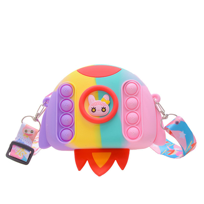 Dobra cena. Rocket Cartoon Pop Purse Bag Pencil Case Crossbody Purse Bag Wallet Bag Makeup Bag Storage Container Dzieci Boże Narodzenie w Internecie
