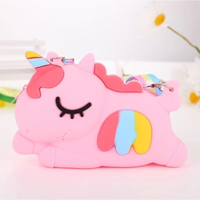 Dobra cena. Dzieciaki prezentów Kawaii Crossbody torba ładna torba na ramię kreskówka zwierzęce silikonowe torebka makijaż w Internecie