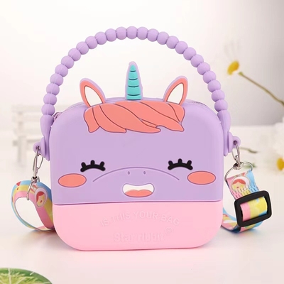 Dobra cena. Jednorożec Ołówek Silikonowy Skrzynka Przechowywanie Organizacja Crossbody Torba ramię torebka świąteczna prezenty urodzinowe dla chłopców dziewczyny w Internecie