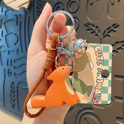 Cute Kawaii Anime Keychains Soft Silicone Keychain Akcesoria dla kobiet Dziewczyny plecak