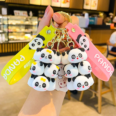 Dobra cena. 2 sztuk czarny biały panda i różowy świnia łańcuch kluczyki czarów dla kobiet dzieciaki kawaii plecaki akcesoria w Internecie