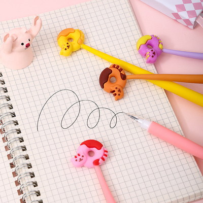 Cute Cartoon Silicone Gel Ink Pens Cartoon Animal Writing Pen 0,5 mm Stylistyczne długopisy