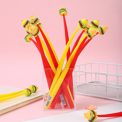 Dobra cena. Cute Kawaii Pen Accesories For Girl Animal Fruit Shaped Stress Relief Supplies Gel Ink Pens With Replacement Refills For Kids Student Szkoła Biuro w Internecie