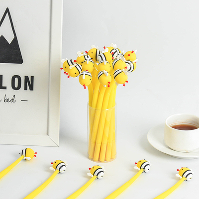 Dobra cena. Pióra do gelu dla pszczół, 28 sztuk Cute Cartoon Pióra dla pszczół dla dzieci, 0,5 mm Bulk Black Rollerball Pen Na urodziny Prezent Nagroda Student Prezent Nowość Wyposażenie szkolne Dekoracja imprezowa w Internecie