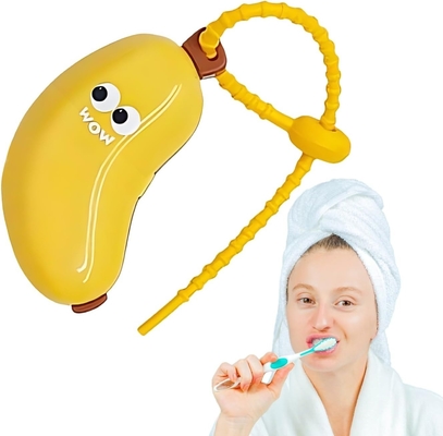 Dobra cena. Pokrywka szczoteczki w kształcie banana i silikonowa pasta do zębów zestaw pojemnik podróży   Cute przenośny uchwyt do szczoteczki do podróży + przepuszczalny obudowa do pasty do zębów    Wielokrotne silikonowe zestawy stomatologiczne dla dzieci i dorosłych w Internecie