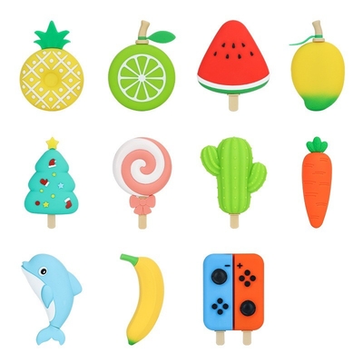 DIY Cartoon Silicone Mould ️ Wielokrotnie używalny BPA-Free Food Grade Ice Cube Tray z uroczymi owocami i zwierzęcymi kształtami dla czekolady, słodyczy, galarety, żywicy, mydła i więcej