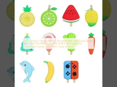 DIY Cartoon Silicone Mould ️ Wielokrotnie używalny BPA-Free Food Grade Ice Cube Tray z uroczymi owocami i zwierzęcymi kształtami dla czekolady, słodyczy, galarety, żywicy, mydła i więcej